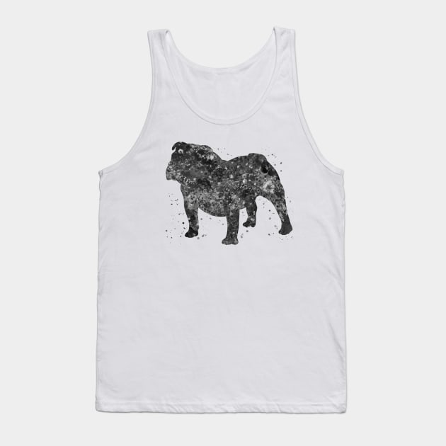 british bulldog black and white Tank Top by Yahya Art